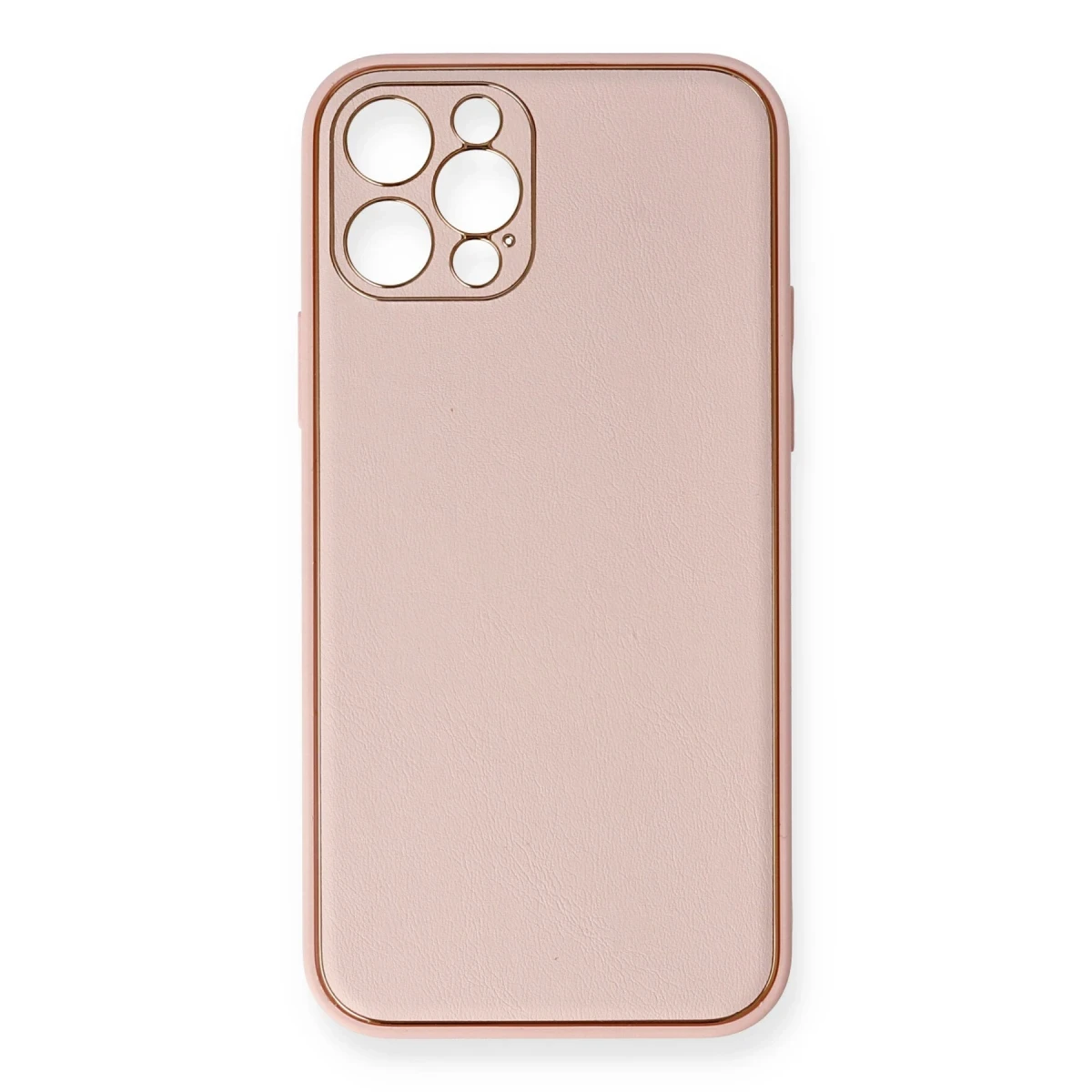 Apple iPhone 12 Pro Kılıf Coco Deri Silikon Kapak - Pembe