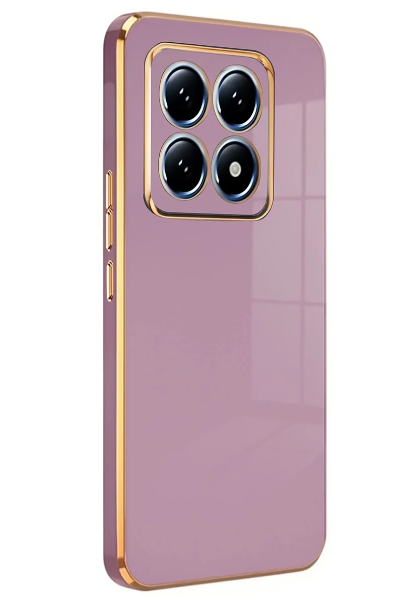 Xiaomi Mi 14T Pro Uyumlu Volet Silikon - Mor