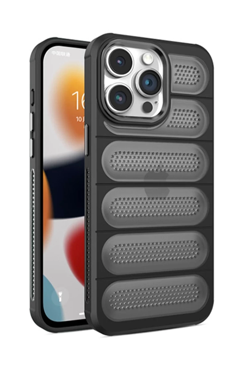 Apple iPhone 15 Pro Uyumlu Kılıf Airmax Silikon Kapak - Siyah
