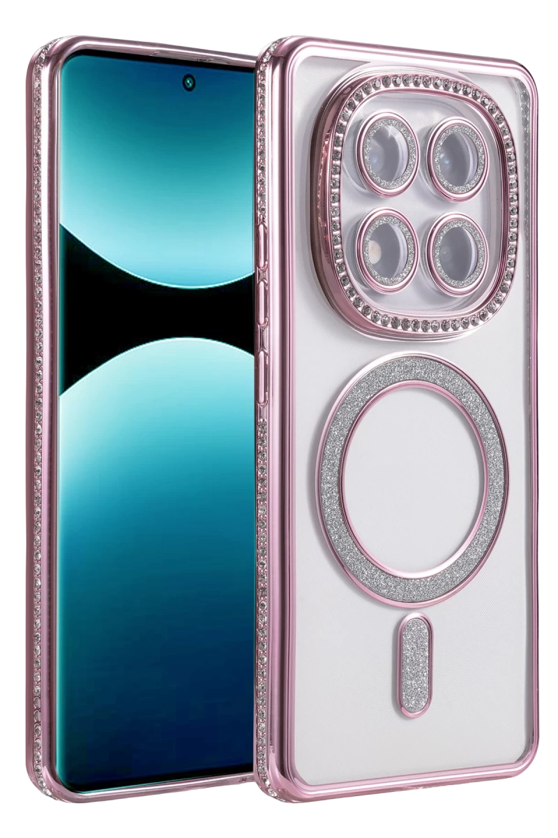 Xiaomi Redmi Note 15 Pro 5G Uyumlu Joke Simli Magneticsafe Kılıf - Pembe