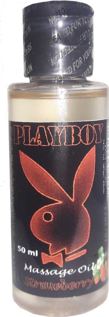 Playboy Pratik Çilek Aromalı Taşınabilir Boy Errotik Masaj Yağı | Playboy Strawberry Flavored Massage Oil 50ML