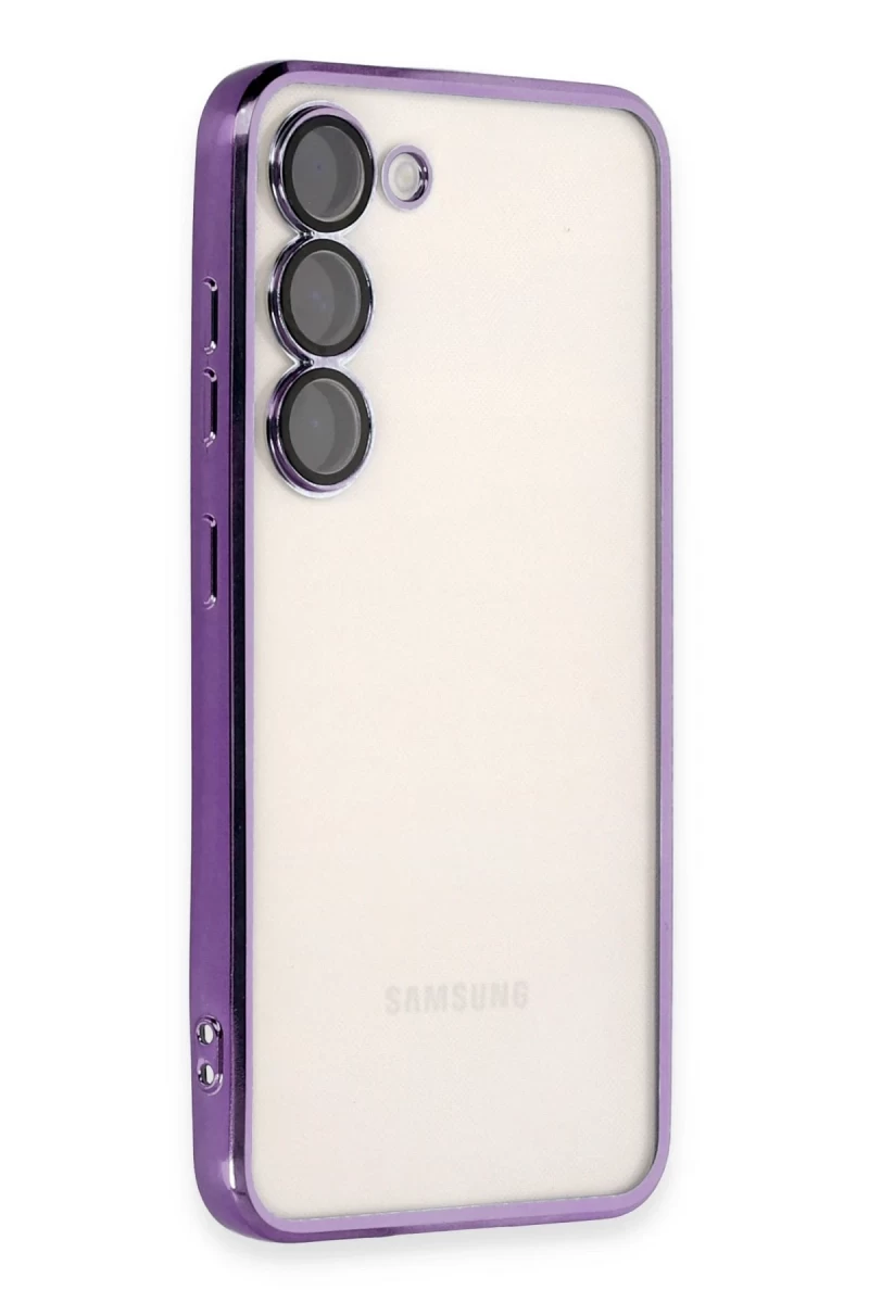 Samsung Galaxy S24 Plus Uyumlu Kılıf Lensli Silikon - Mor
