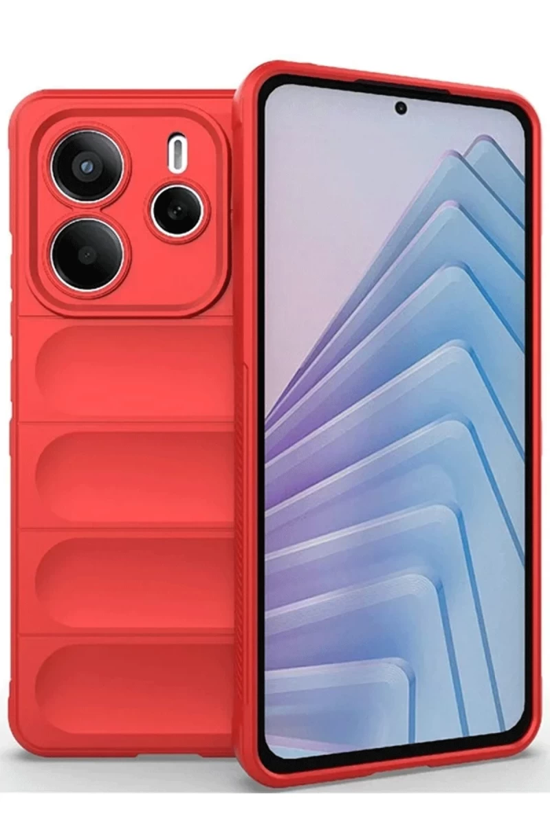 Xiaomi Redmi Note 14 4G Uyumlu Kılıf Optimum Silikon - Kırmızı