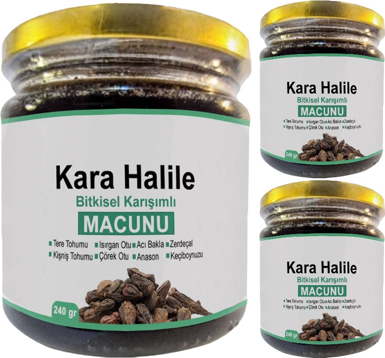 Kara Halile 3 Adet Bitkisel Karışımlı Macun 240 gr
