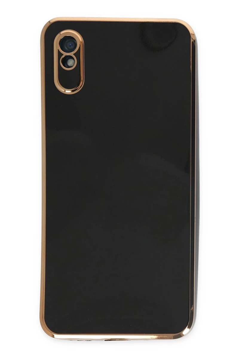 Xiaomi Redmi 9A Uyumlu Kılıf Volet Silikon - Siyah