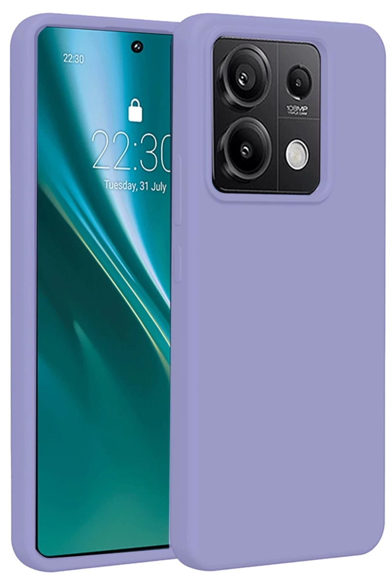 Xiaomi Redmi Note 13 Pro 4G Uyumlu Kılıf First Silikon - Lila