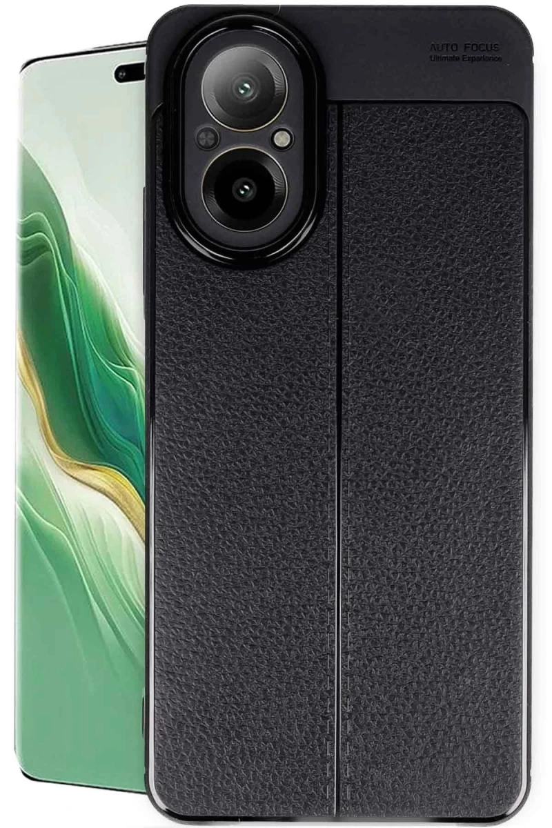 Realme 12 Lite Uyumlu Kılıf Auto Focus Kapak - Siyah