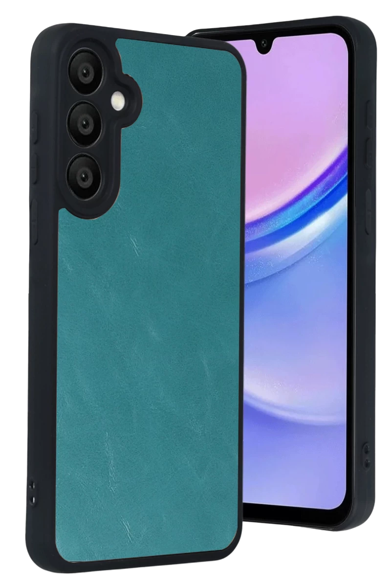 Samsung Galaxy A57 5G Uyumlu Aras Deri Kapak - Açık Yeşil