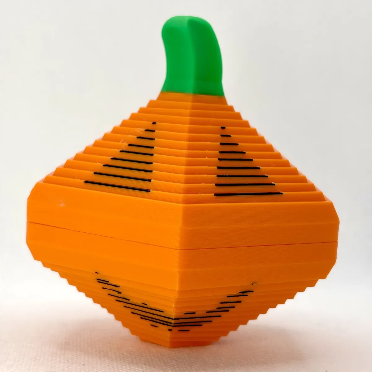 3D Baskı Balkabağı Altıgen Fidget Çift Taraflı Cadılar Bayramı Stres Oyuncağı Turuncu Yeşil