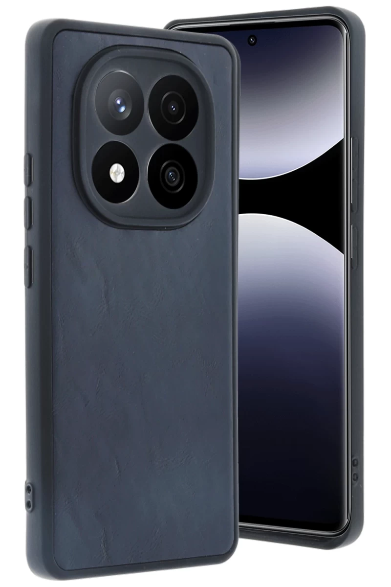 Xiaomi Redmi Note 14 Pro 5G Uyumlu Kılıf Aras Deri Kapak - Lacivert