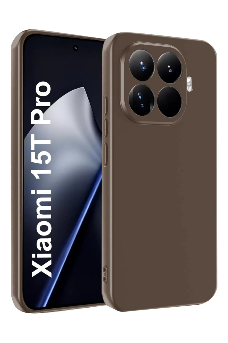 Xiaomi Mi 15T Pro Uyumlu First Silikon - Kahverengi