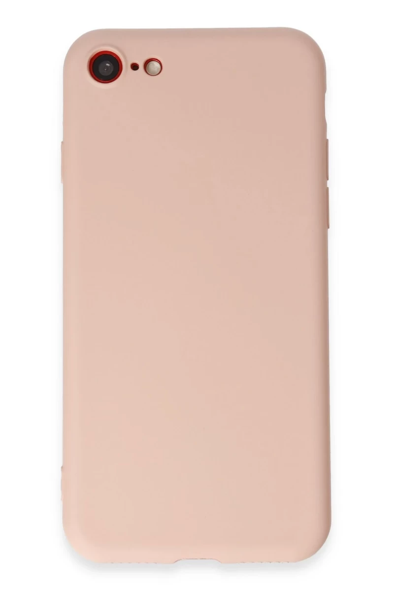 Apple iPhone 7 Uyumlu Kılıf First Silikon - Pudra