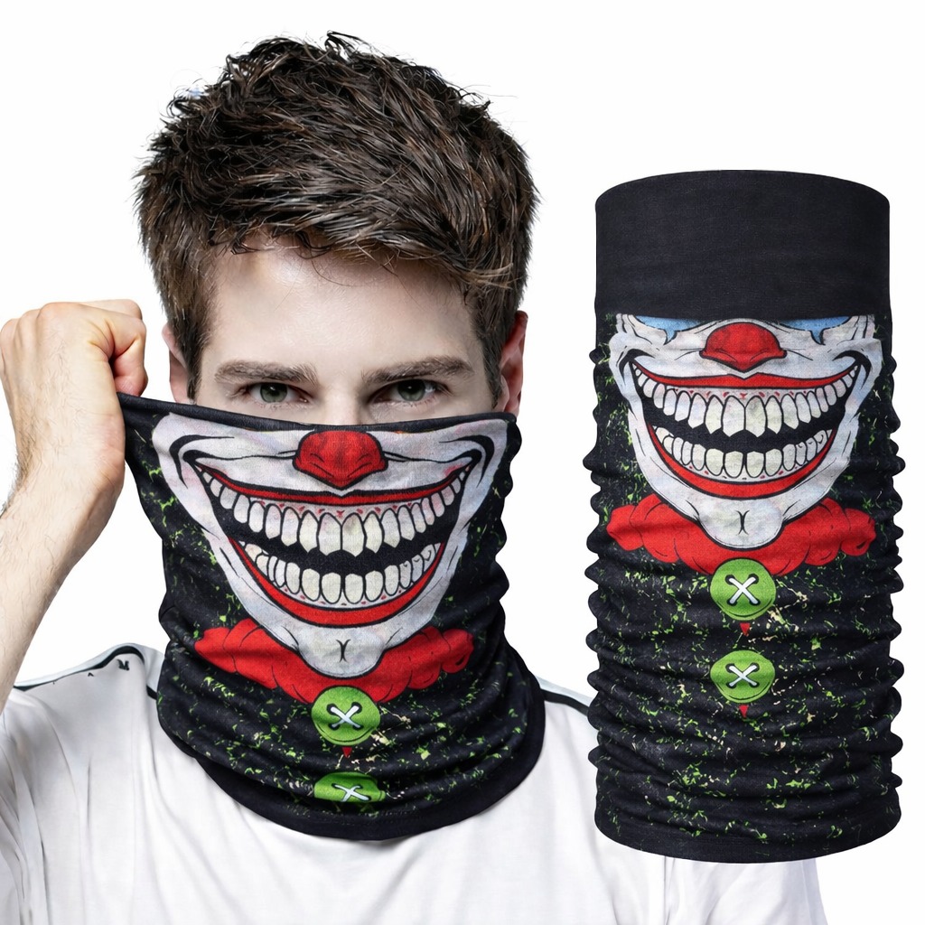 Joker Yüz Baskılı Baf Bandana - Çok Amaçlı Boyunluk Bandana 2 No