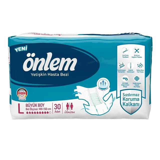 Bel Bantlı Hasta Bezi Büyük 30 lu