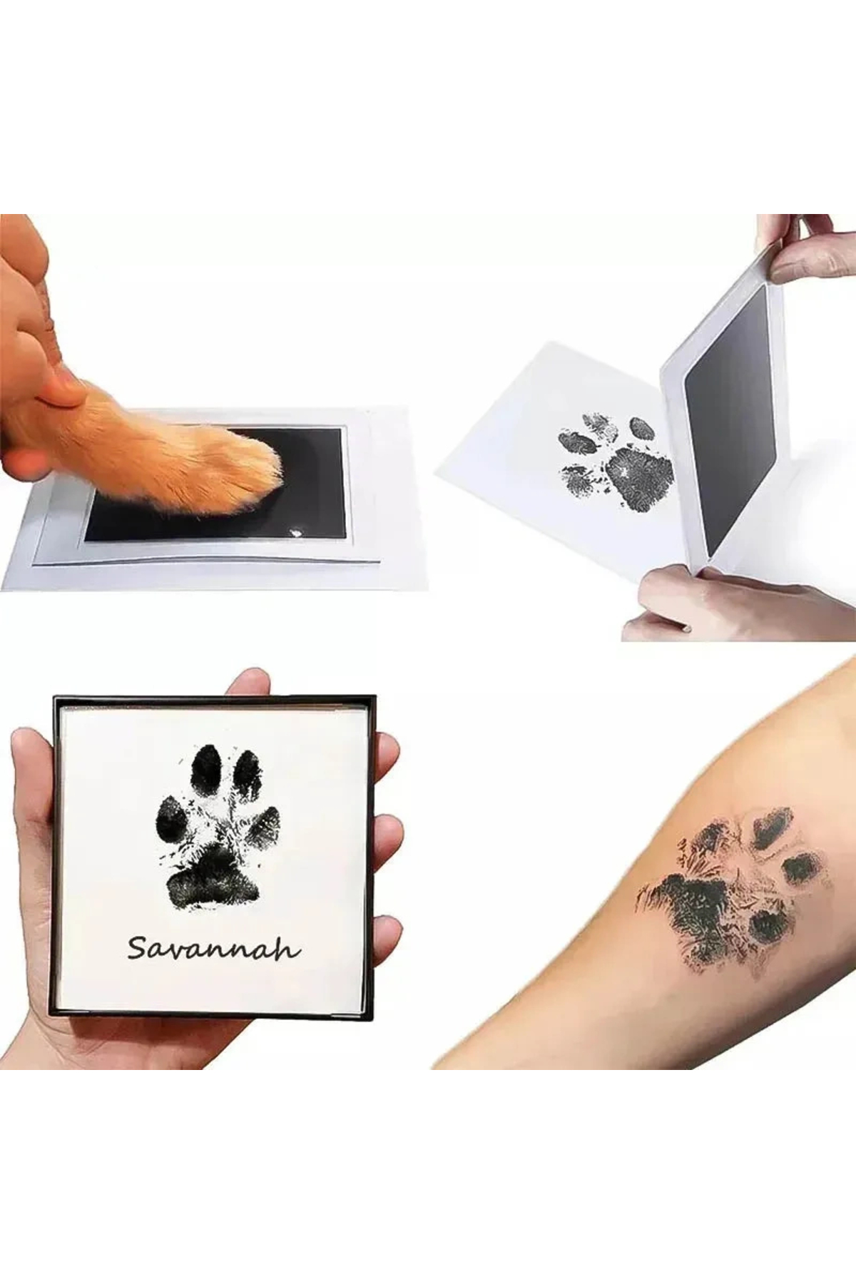 Kedi Ve Köpek Pati İzi Fotoğraf Çerçevesi Seti