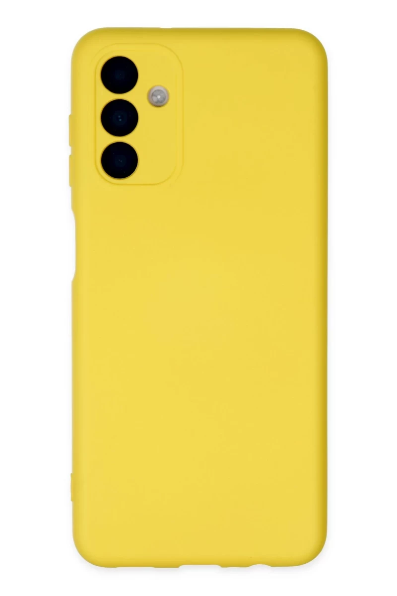 Samsung Galaxy A04S Uyumlu Kılıf Nano içi Kadife Silikon - Sarı