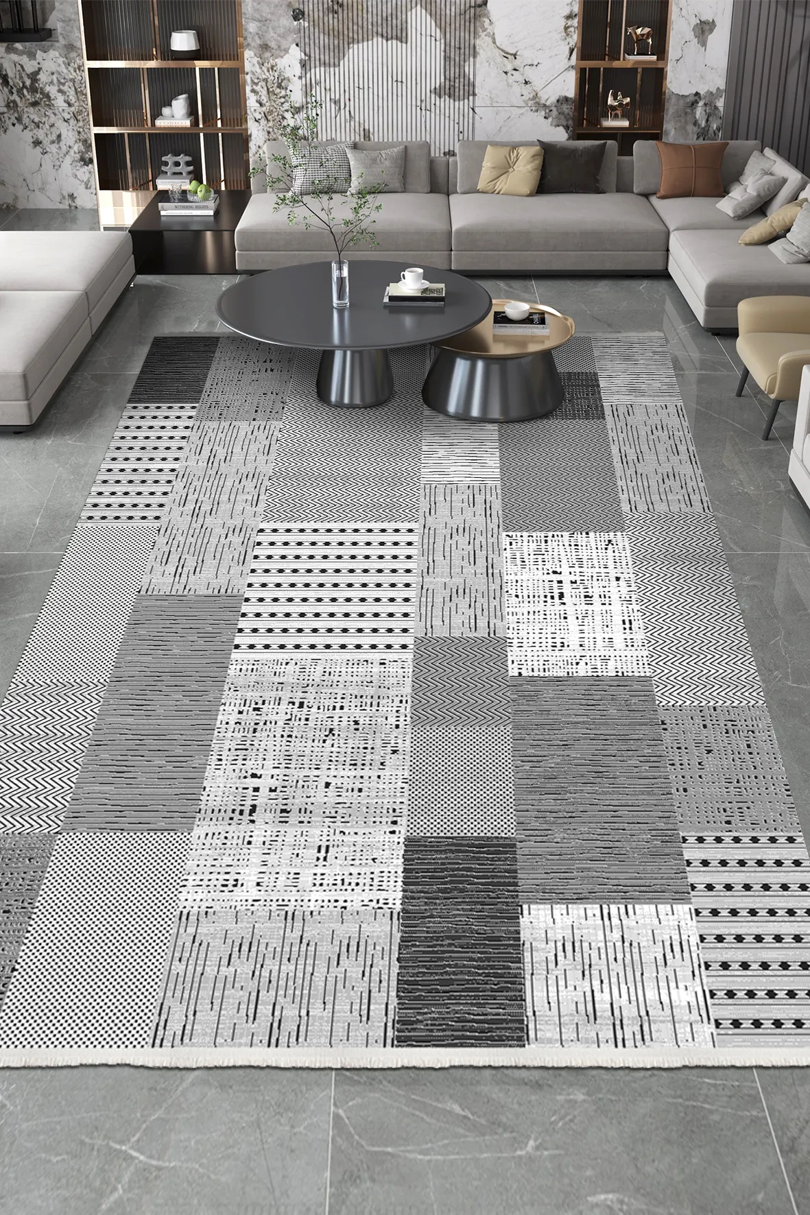 YoudayHomeCollection ROXSTONE Model Oturma Odası Halısı · EBAT: 150X230
