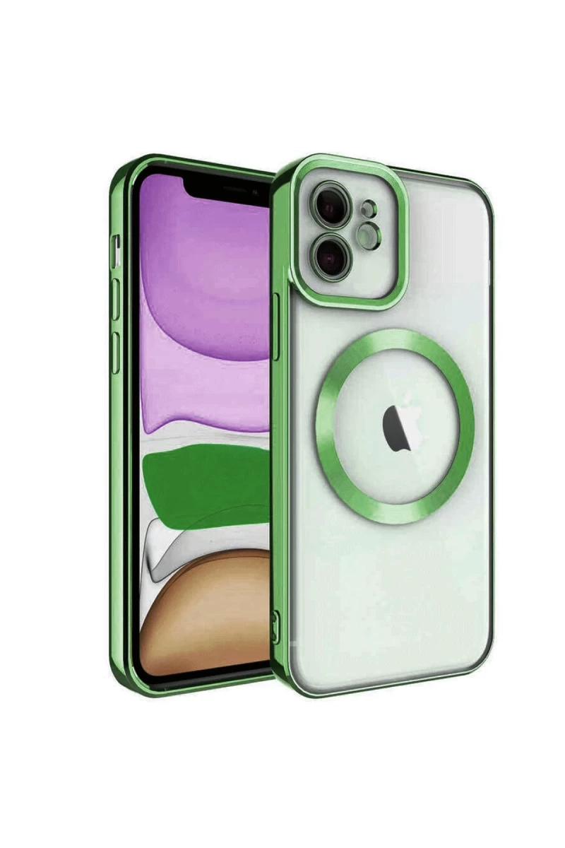 Apple iPhone 12 Uyumlu Kılıf Kross Magneticsafe Kapak - Koyu Yeşil