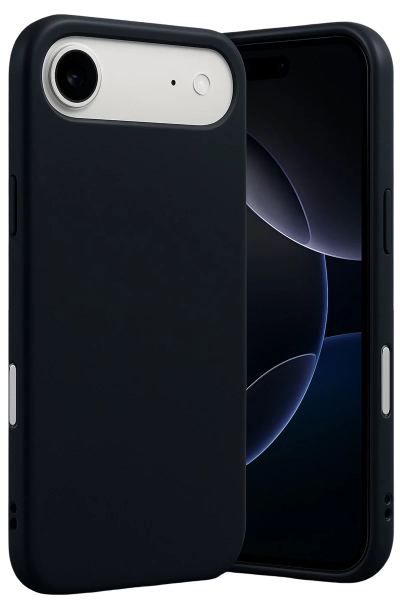 Apple iPhone 17 Air Uyumlu Nano içi Kadife Silikon - Siyah