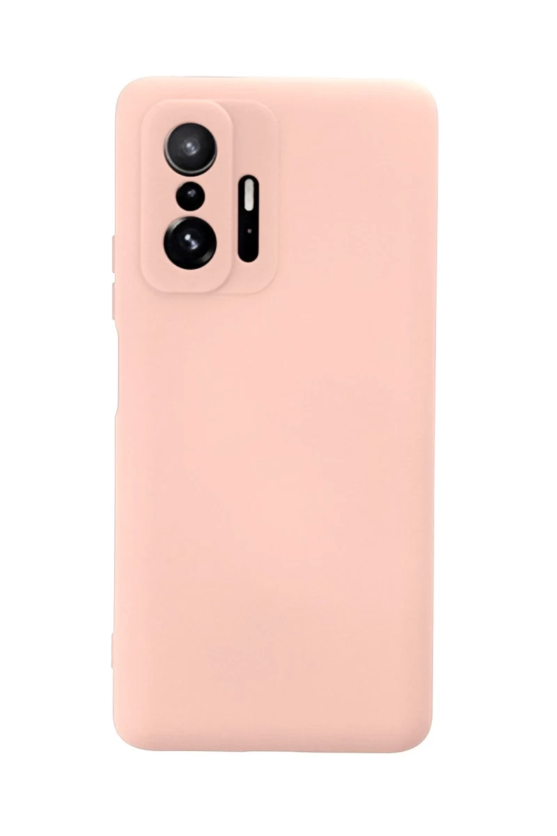 Xiaomi Mi 11T Pro Uyumlu Kılıf Nano içi Kadife Silikon - Pudra