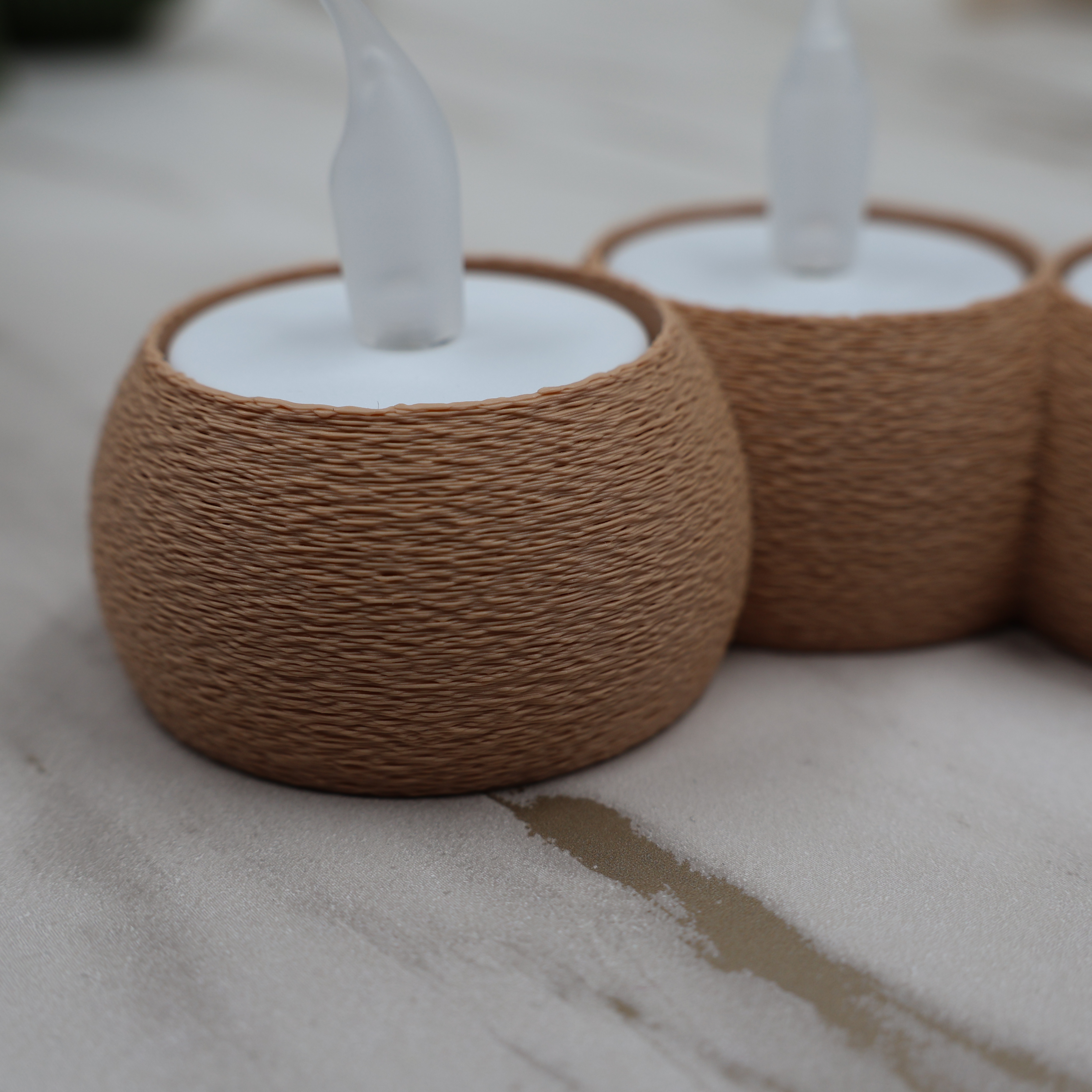 Modern Tealight Mumluk LED Mum Tutucu Dekoratif Işıklı Mumluk