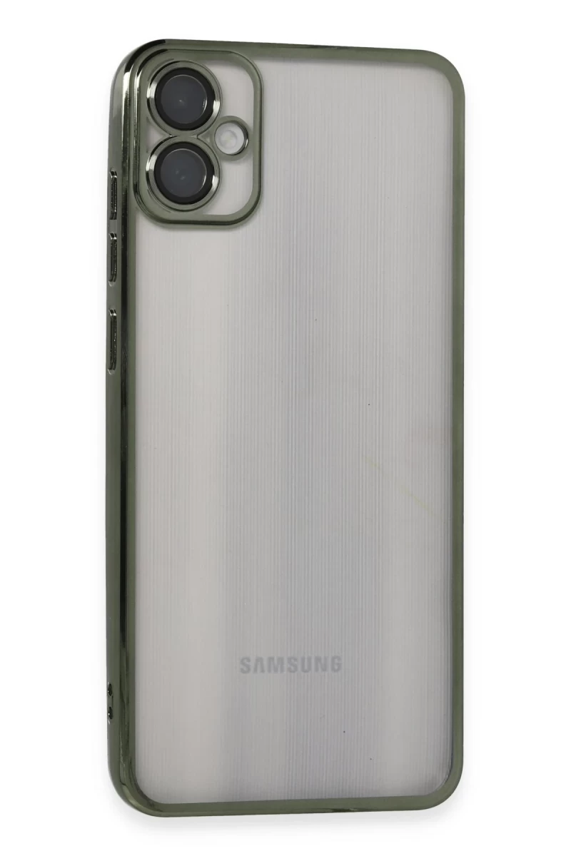 Samsung Galaxy A05 Uyumlu Kılıf Lensli Silikon - Yeşil