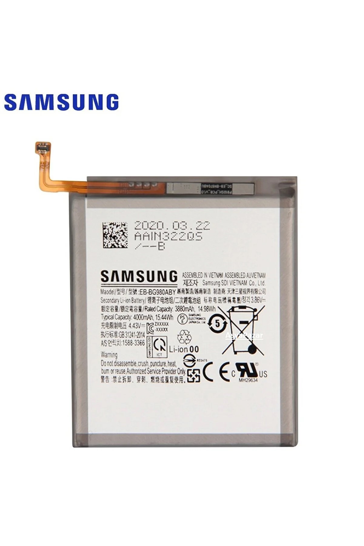Samsung S20 Pil Batarya EB-BG980ABY - SM-BG980