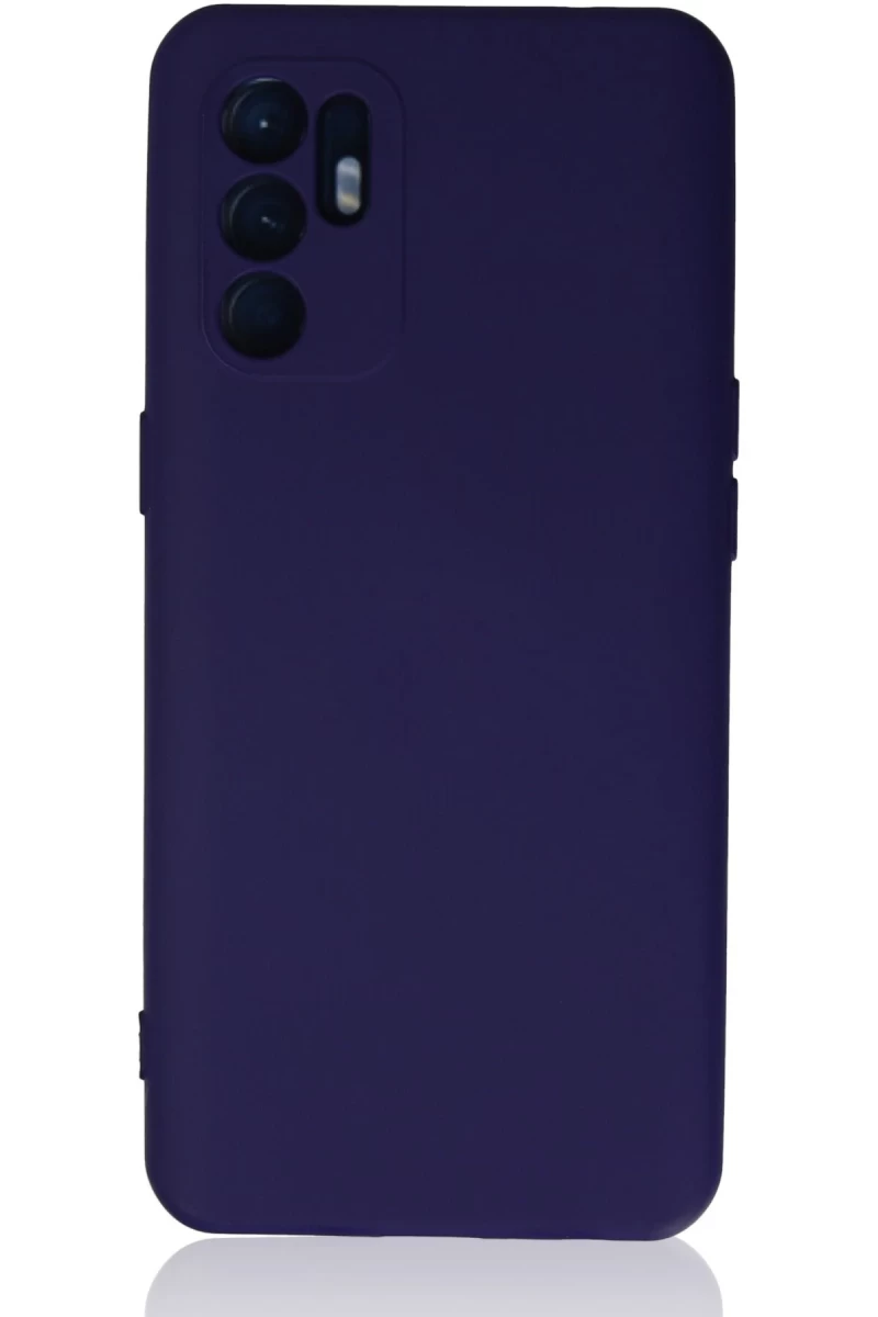 Oppo Reno 6 Uyumlu Kılıf Nano içi Kadife Silikon - Mor