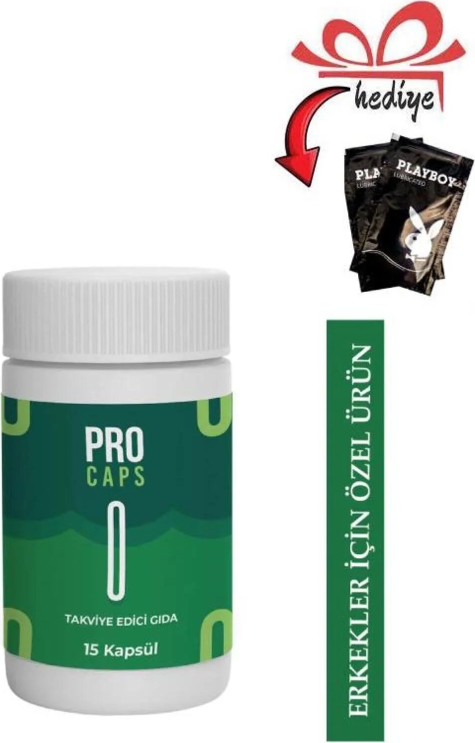 Pro Caps Erkeklere Çok Özel 15li + Özel Kayganlaştırıcı Jelle