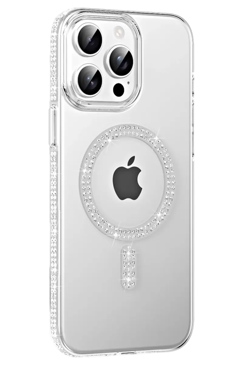 Joko Apple iPhone 14 Pro Max Uyumlu Move Taşlı Magsafe Kapak - Natural Grey