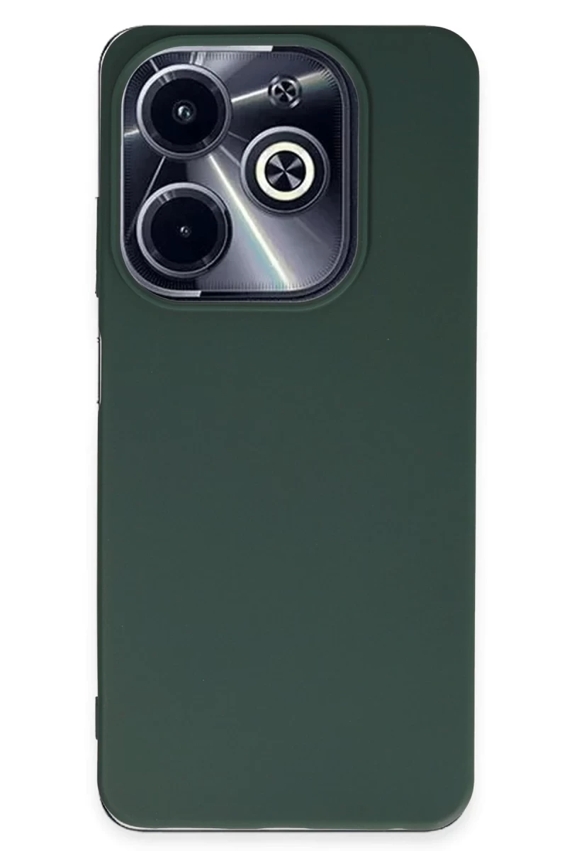 İnfinix Hot 40i Uyumlu Kılıf First Silikon - Koyu Yeşil