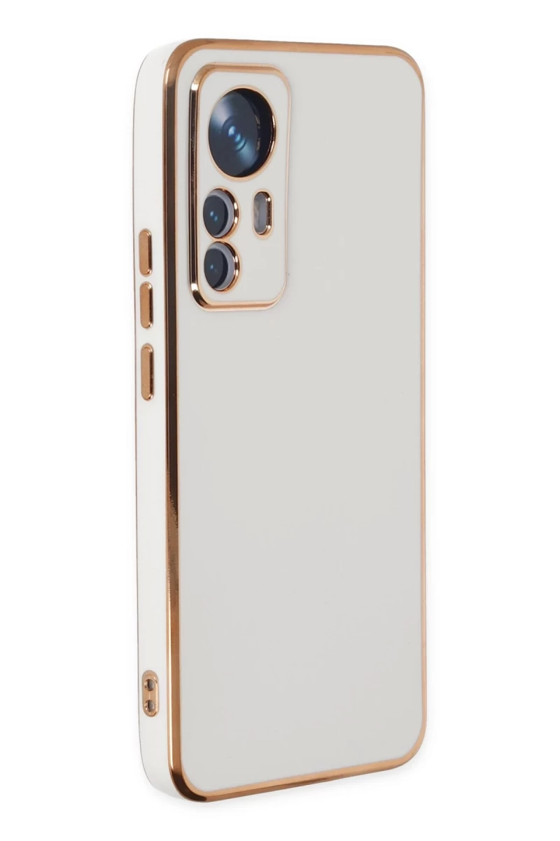 Xiaomi Mi 12T Pro Uyumlu Kılıf Volet Silikon - Beyaz