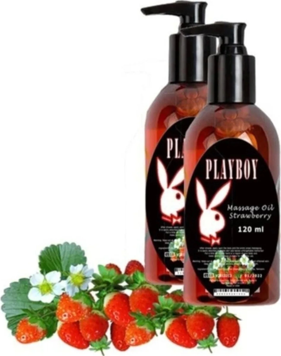 Süper Strawberry Massage Oil 2 Adet Çilek Aromalı Vücut Masaj Yağı