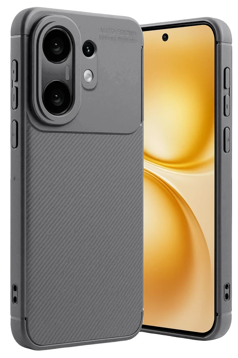Vivo X200 FE Uyumlu Auto Focus Karbon Kapak -Gri