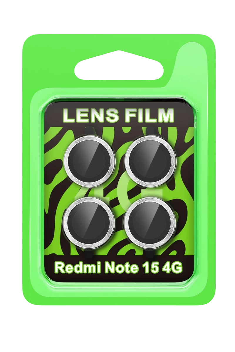 Xiaomi Redmi Note 15 4G Uyumlu Raze Metal Kamera Lens - Gümüş