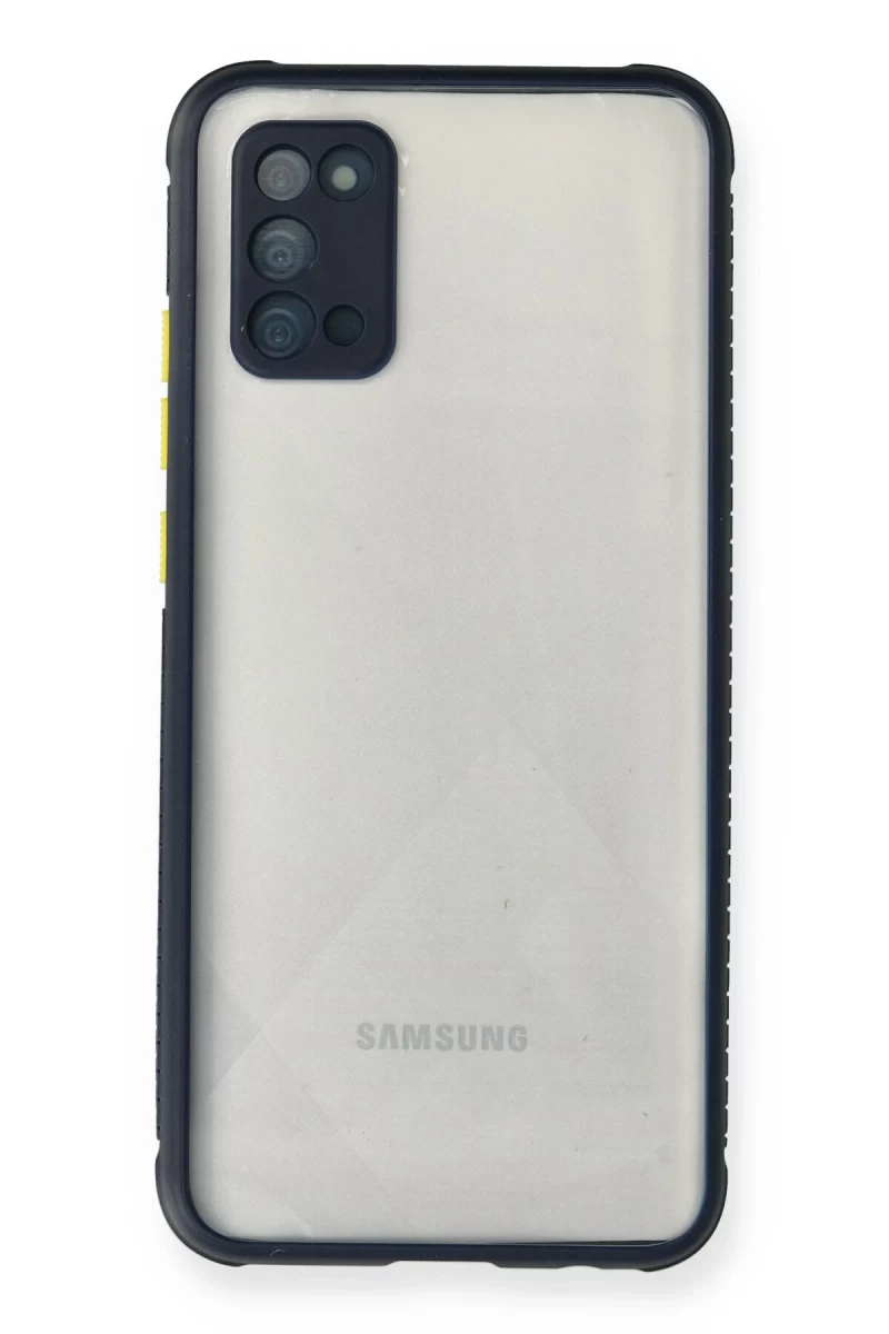 Samsung Galaxy A02S Uyumlu Kılıf Miami Şeffaf Silikon - Lacivert