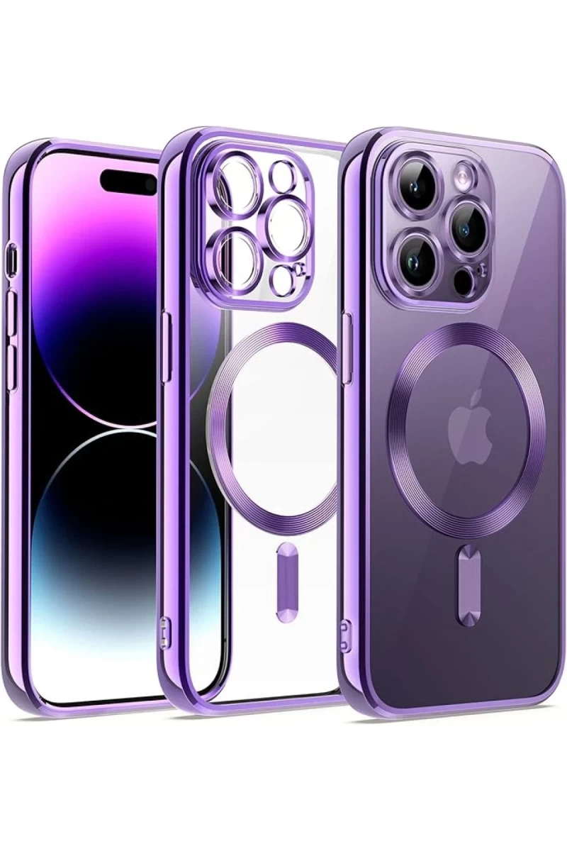 Apple iPhone 14 Pro Uyumlu Kılıf Kross Magneticsafe Kapak - Mor