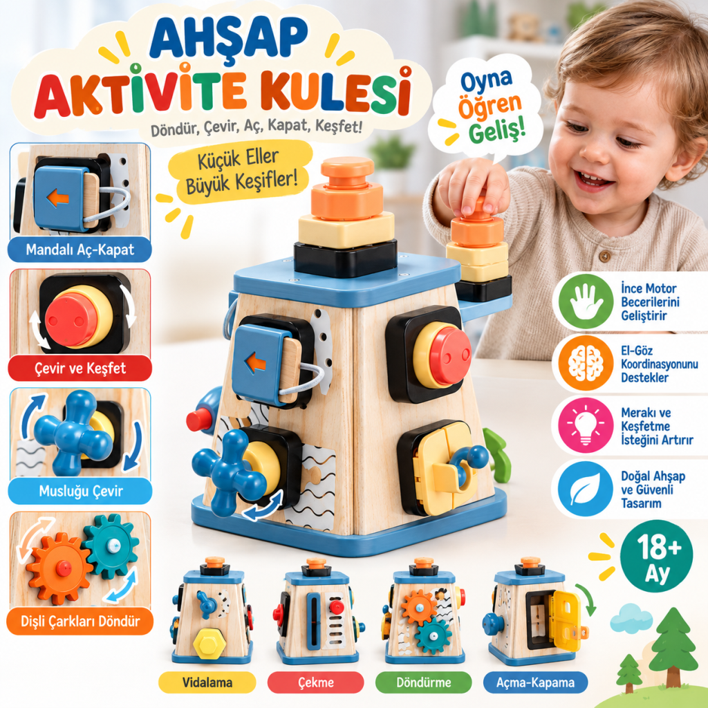 Ahşap Aktivite Kulesi adet fiyatıdır