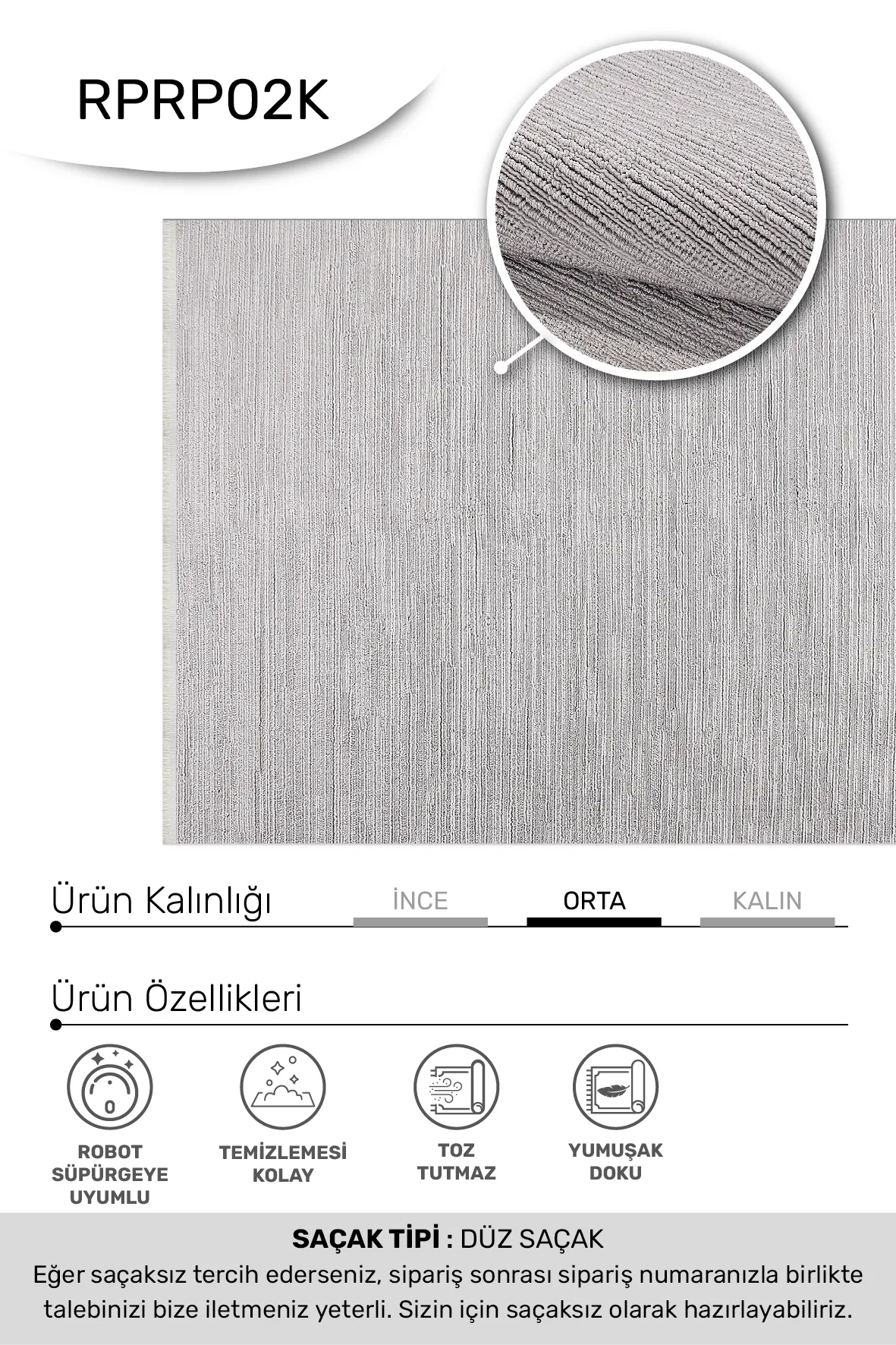 YoudayHomeCollection ROSA Model Oturma Odası Halısı · EBAT: 200X400