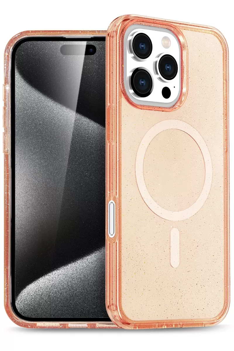 Joko Apple iPhone 16 Pro Max Uyumlu Star Magsafe Kapak - Turuncu