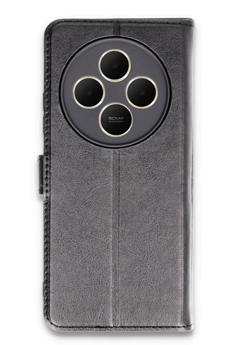 Xiaomi Redmi 14C Uyumlu Kılıf Trend S Plus Kapaklı Kılıf - Siyah