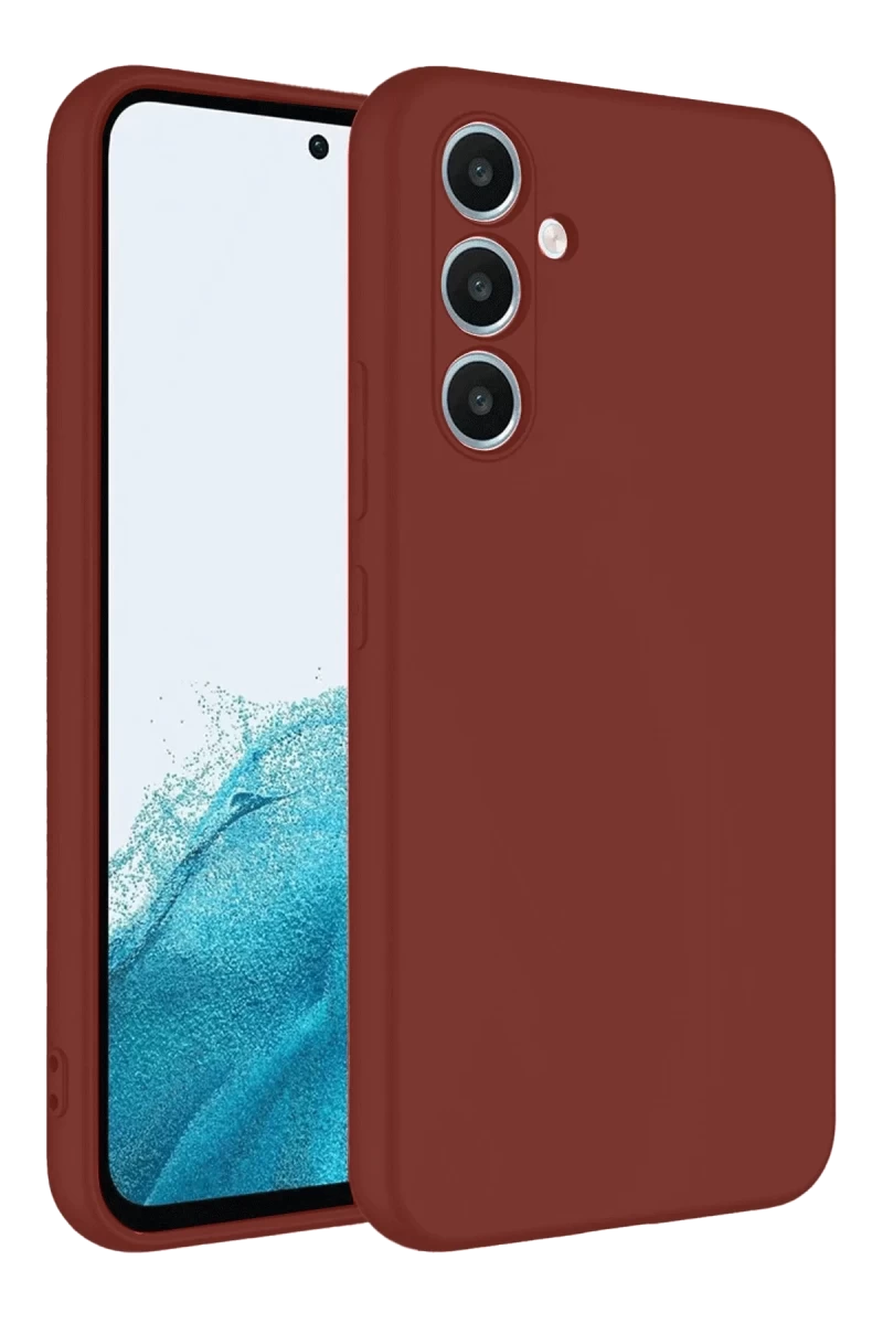 Samsung Galaxy A16 5G Uyumlu Kılıf First Silikon - Bordo