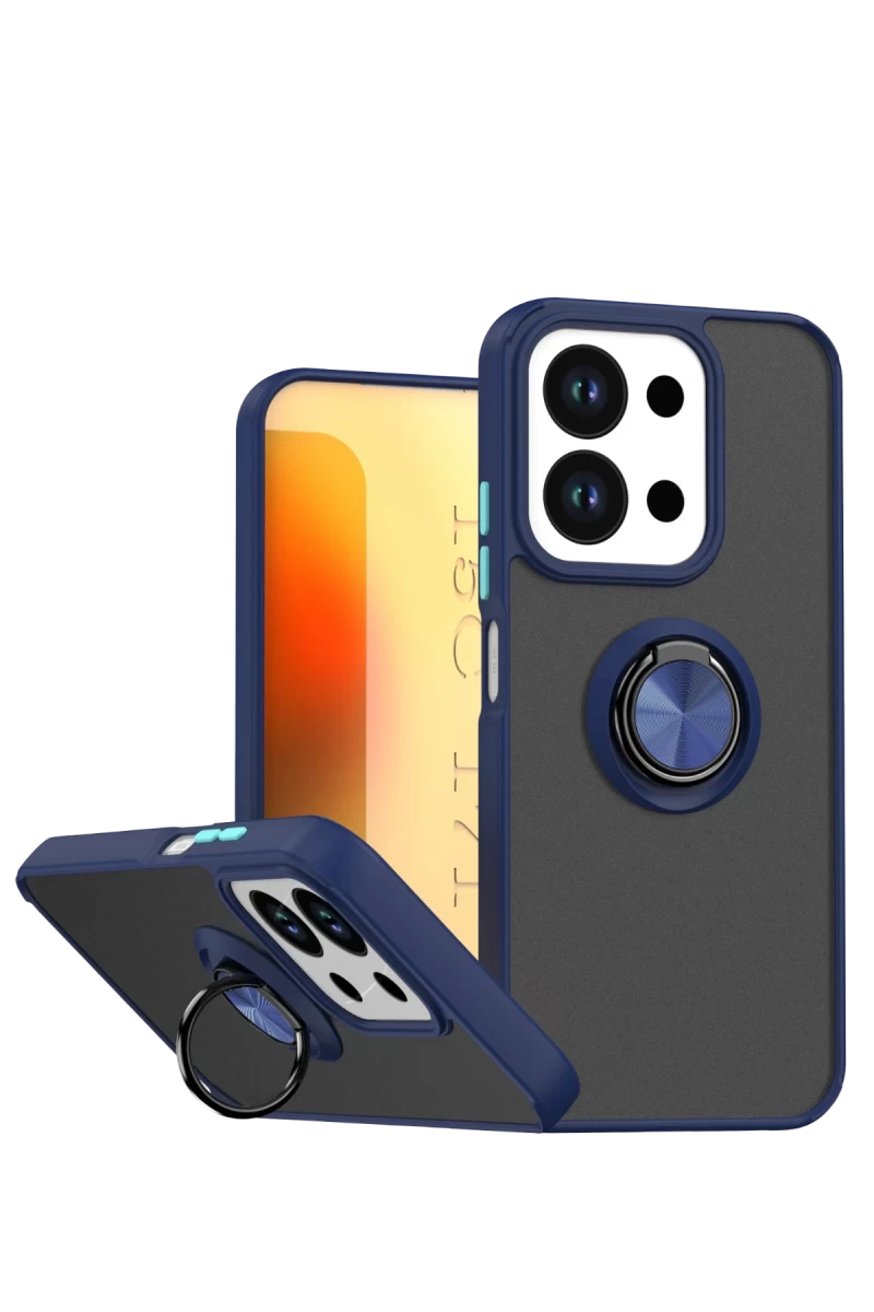Xiaomi Redmi 15C 4G Uyumlu Montreal Yüzüklü Silikon Kapak - Lacivert