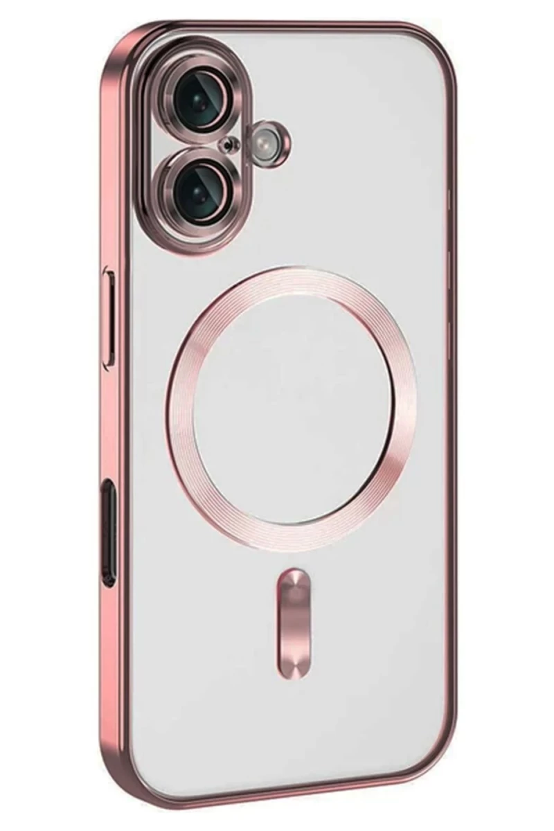 Apple iPhone 16 Uyumlu Kılıf Kross Magneticsafe Kapak - Pembe