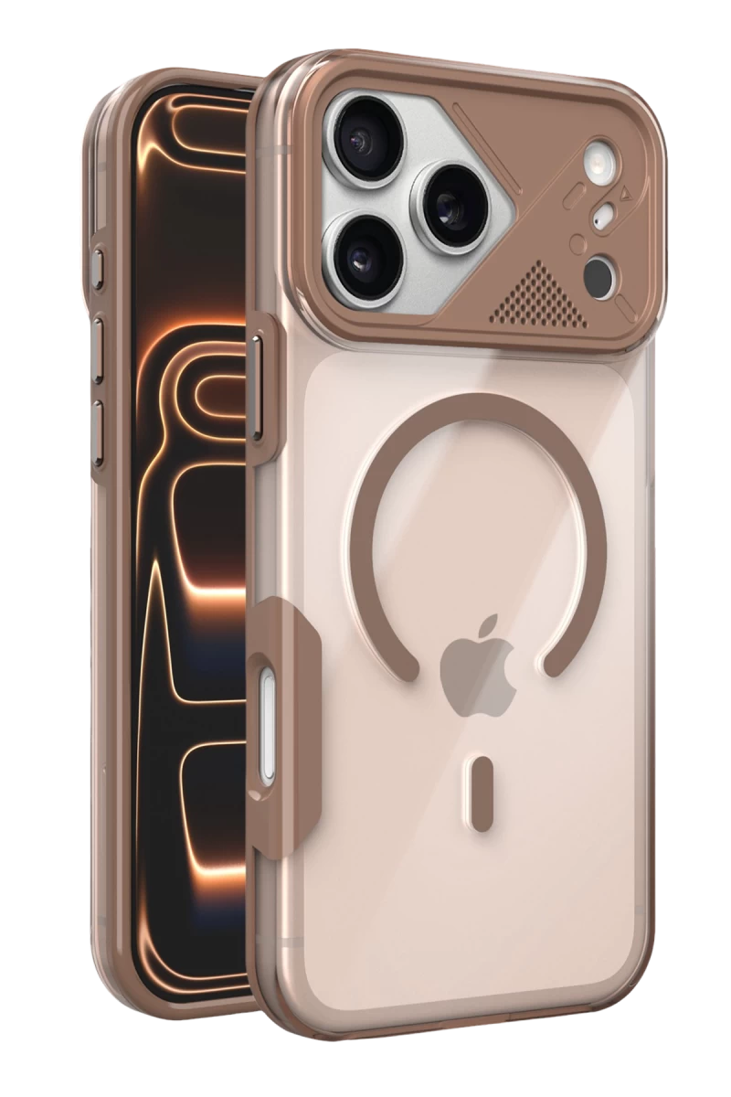 Joko Apple iPhone 17 Pro Uyumlu Zinko Magsafe Kapak - Çöl Titanyum