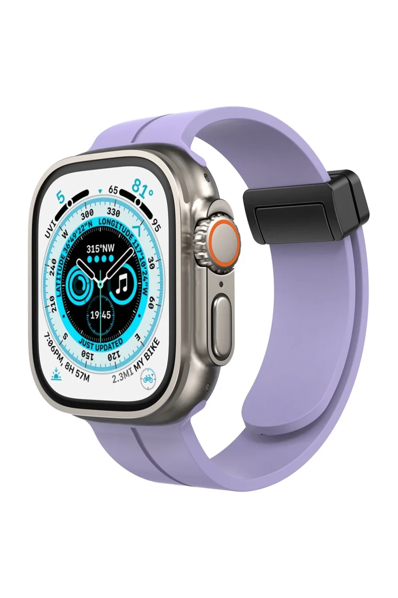 Apple Watch 38mm Uyumlu KR412 Elegance Stylısh Kordon - Lila