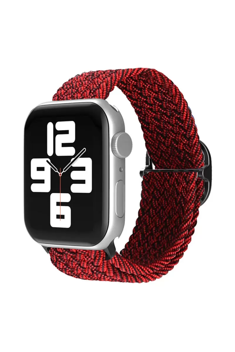 Apple Watch 38mm Uyumlu Star Kordon - Siyah-Bordo