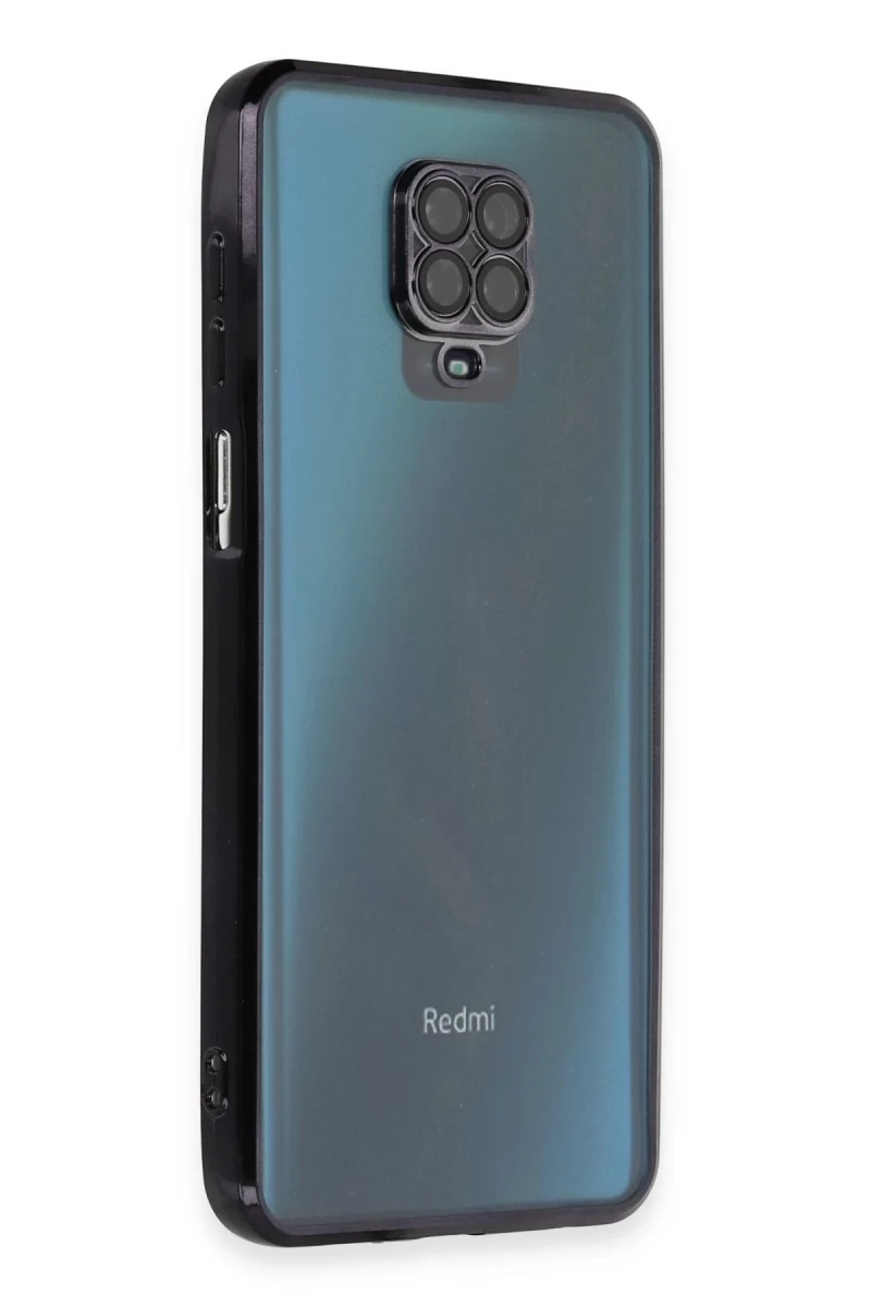 Xiaomi Redmi Note 9 Pro Uyumlu Kılıf Lensli Silikon - Siyah