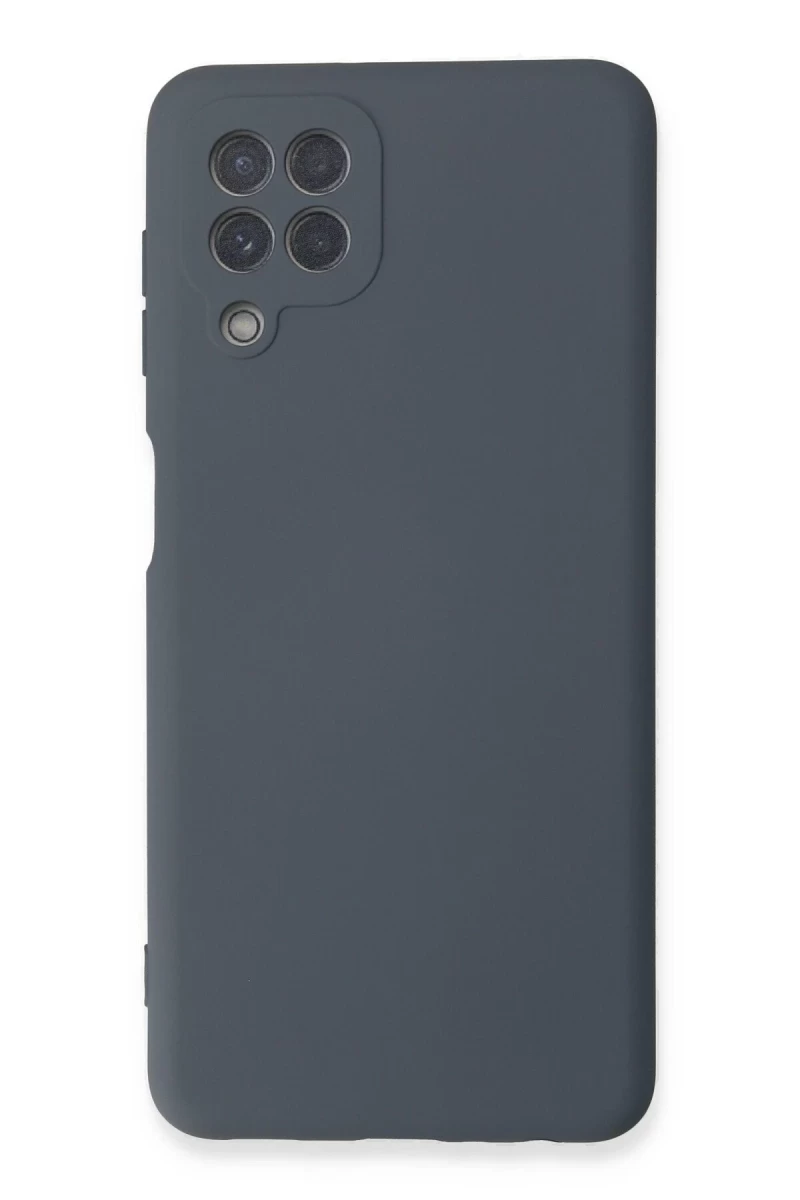 Samsung Galaxy A22 Uyumlu Kılıf Nano içi Kadife Silikon - Gri