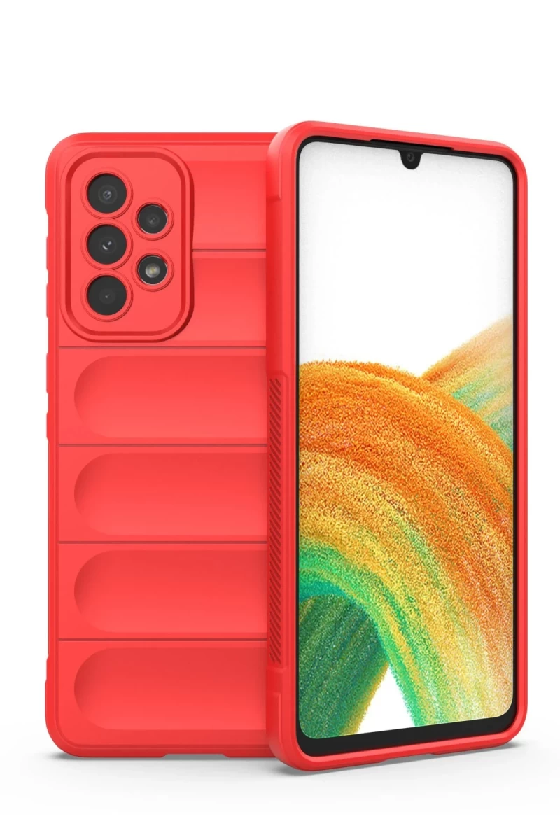 Samsung Galaxy A33 5G Uyumlu Kılıf Optimum Silikon - Kırmızı